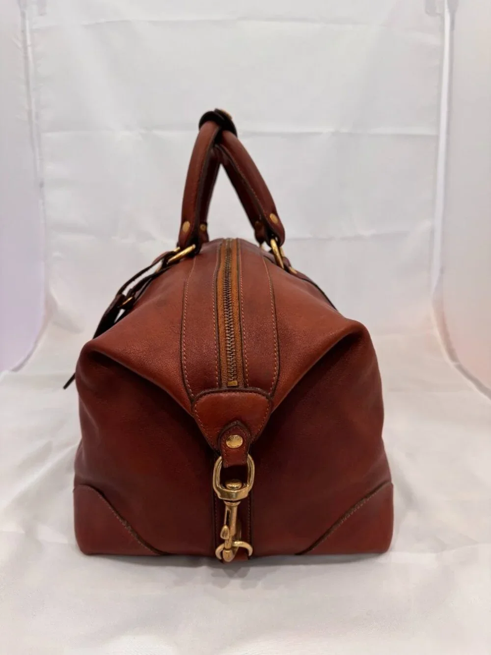 Ghurka Cavalier No. 96 Vintage Chestnut Leather Duffel Bag